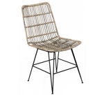 Ratanová jídelní židle kov CHARLOTE | RYCHLÉ DODÁNÍ