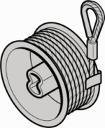 Lanový buben, typ kování N, L, s lanem pro kování N do výšky vrat = 2250 mm, pravý