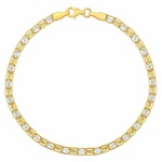 Zlatý náramek Nilnix ze žlutého a bílého zlata - 3,5 mm  18 cm