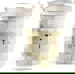 Úložný koš, dekor Medvěd, plátno, bílý 14244