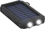 Goobay Goobay 49216 Solar Powerbank 8000 mAh, 2x USB-A Anschlüsse, LED-Anzeige, Schwarz, 49216 solární nabíječka, max. nabíjení 200 mA, 8000 mAh