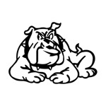 Samolepka ležící pes na auto a motorku, tuning nálepka (3100)