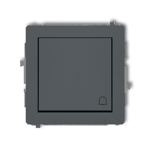 Tlačítko OFF-(ON) zvonkové pod omítku, grafitový matný, DECO Karlik,