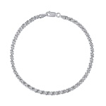 Pánský stříbrný náramek DIESEL - 3,3 mm