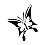 Samolepka motýl na auto a motorku, tuning nálepka (3567)