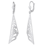 Stříbrné visací náušnice Neptis