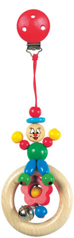 Dřevěný klip do kočárku Pepo / dřevěná hračka pro nejmenší děti