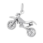 Stříbrný přívěsek motorka kroska