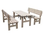 Masivní dřevěný zahradní nábytek (sestava z borovice 1+2) dřevo 32 mm