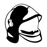 Samolepka hasičská helma na auto a motorku, tuning nálepka (2503)