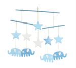 Dřevěný kolotoč nad postýlku hvězdy a slůňata