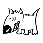 Samolepka zuřivý pes na auto a motorku, tuning nálepka (1935)