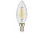 NEDIS LED žárovka E14, svíčka, 4,5 W, 220 V, 470 lm, 2700 K, stmívatelná, teplá bílá, retro styl, čirá