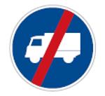 Konec příkazu jízdního pruhu