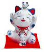 Japonská kočka štěstí Maneki Neko Shofuku pokladnička 20cm