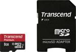 Transcend Premium paměťová karta microSDHC Industrial 8 GB Class 10, UHS-I vč. SD adaptéru