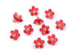 Plastové korálky / přívěsky květ k výrobě bižuterie a přívěsků Ø10 mm (10 ks)