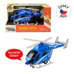 Vrtulník policejní setrvák, světlo, zvuk, 20cm hrdinové města